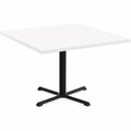 Special-T Table, Square, 36inx36inx29in, Black Base/White Top SCTSTAR23636BWH